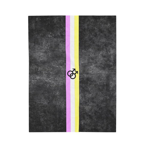Grunge Twink Pride Flag Stripe Velveteen Plush Blanket